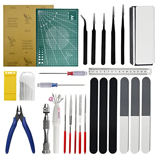 WMYCONGCONG 31 Stück Gundam Model Tools Kit Modeler Basic Tools Hobby Building Tools Kit für Gebäude Autos Flugzeuge Modell montieren Gebäude Reparieren Befestigung von WMYCONGCONG