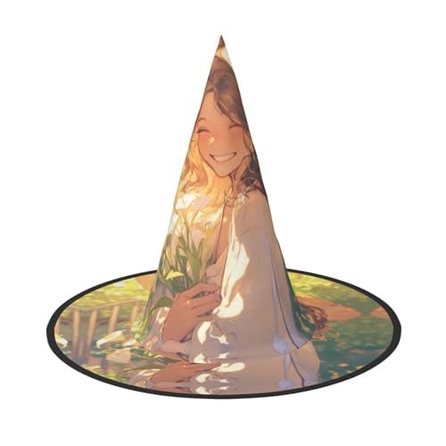 Halten Blumen Druck Halloween Hut Party Karneval Hut Tänze Cosplay Kostüm Hexen Party Erwachsene von WNCLKF
