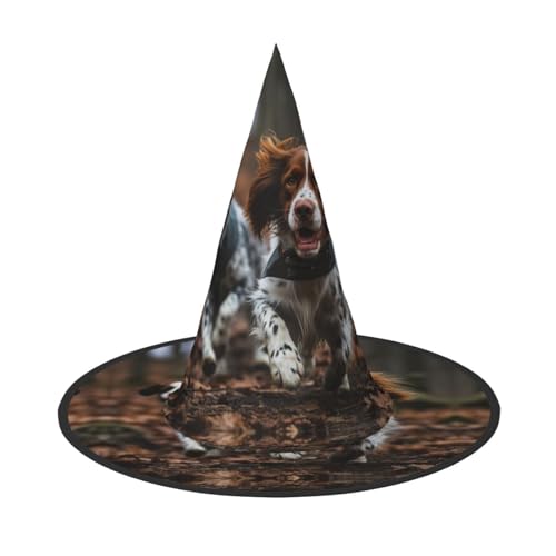 Hund fangen Fasan Druck Halloween Hut Party Karneval Hut Tanzen Cosplay Kostüm Hexen Party Erwachsene von WNCLKF