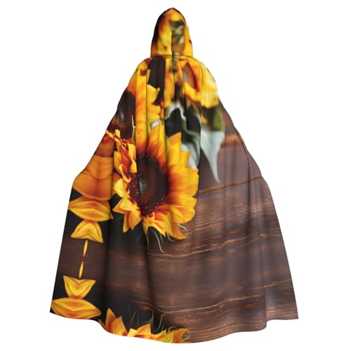 Sonnenblumen-Holztafel-Druck, Erwachsene, Karneval, Kapuzenumhang, Halloween, Umhang, Cosplay, Gothic, Fiesta, Party-Dekoration Sonnenblumen-Holztafel-Druck, Erwachsene, Karneval, Kapuzenumhang, Halloween, Umhang, Cosplay, Gothic, Fiesta, Party-Dekoration von WNCLKF
