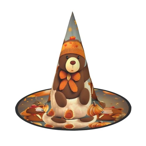 Tanzen Thanksgiving Bär Druck Halloween Hut Party Karneval Hut Tänze Cosplay Kostüm Hexen Party Erwachsene von WNCLKF