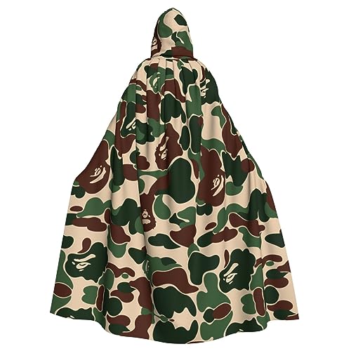WNCLKF Aniaml Camouflage-Umhang mit grünem Druck, für Erwachsene, Karneval, Kapuzenumhang, Halloween, Cosplay, Gothic, Fiesta, Party-Dekoration WNCLKF Aniaml Camouflage-Umhang mit grünem Druck, für Erwachsene, Karneval, Kapuzenumhang, Halloween, Cosplay, Gothic, Fiesta, Party-Dekoration von WNCLKF