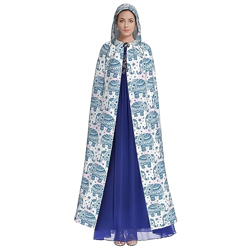 WNCLKF Boho-Elefanten-Aufdruck, Erwachsenen-Karneval, Kapuzenumhang, Halloween, Cosplay, Gothic, Fiesta, Party-Dekoration WNCLKF Boho-Elefanten-Aufdruck, Erwachsenen-Karneval, Kapuzenumhang, Halloween, Cosplay, Gothic, Fiesta, Party-Dekoration von WNCLKF