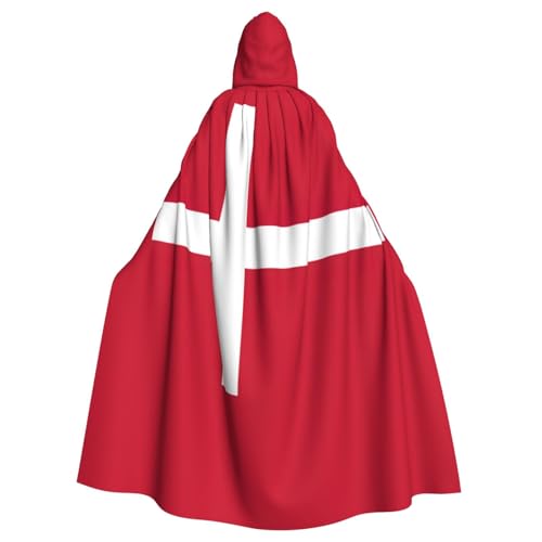 WNCLKF Dänische Flagge Druck Erwachsene Karneval Kapuzenumhang Halloween Umhang Cosplay Goth Cape Fiesta Party Dekoration WNCLKF Dänische Flagge Druck Erwachsene Karneval Kapuzenumhang Halloween Umhang Cosplay Goth Cape Fiesta Party Dekoration von WNCLKF