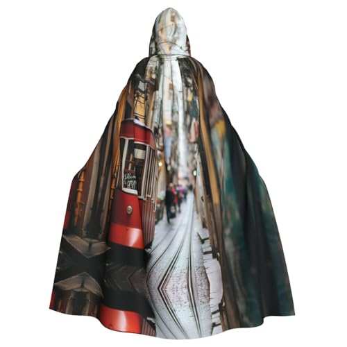 WNCLKF Lisbon Tram Print Erwachsene Karneval Kapuzenumhang Halloween Umhang Cosplay Goth Cape Fiesta Party Dekoration WNCLKF Lisbon Tram Print Erwachsene Karneval Kapuzenumhang Halloween Umhang Cosplay Goth Cape Fiesta Party Dekoration von WNCLKF