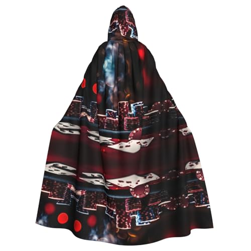 WNCLKF Poker-Turnier-Druck, Erwachsenen-Karneval, Kapuzenumhang, Halloween, Umhang, Cosplay, Gothic, Fiesta, Party-Dekoration WNCLKF Poker-Turnier-Druck, Erwachsenen-Karneval, Kapuzenumhang, Halloween, Umhang, Cosplay, Gothic, Fiesta, Party-Dekoration von WNCLKF