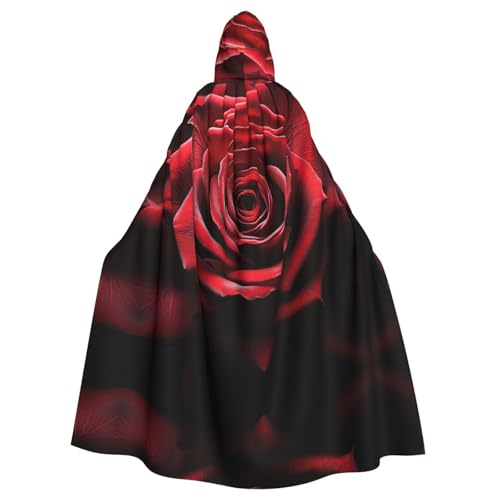 WNCLKF Rote Rose Blumendruck Erwachsene Karneval Kapuzenumhang Halloween Umhang Cosplay Goth Umhang Fiesta Party Dekoration WNCLKF Rote Rose Blumendruck Erwachsene Karneval Kapuzenumhang Halloween Umhang Cosplay Goth Umhang Fiesta Party Dekoration von WNCLKF