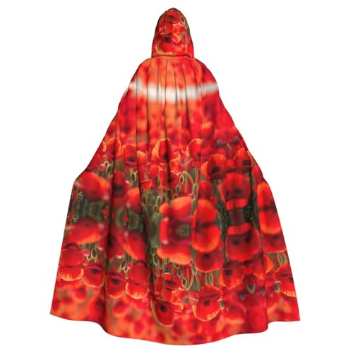 WNCLKF Roter Mohnfeld-Farm-Druck, Erwachsenen-Karneval, Kapuzenumhang, Halloween, Cosplay, Gothic, Fiesta, Party-Dekoration WNCLKF Roter Mohnfeld-Farm-Druck, Erwachsenen-Karneval, Kapuzenumhang, Halloween, Cosplay, Gothic, Fiesta, Party-Dekoration von WNCLKF