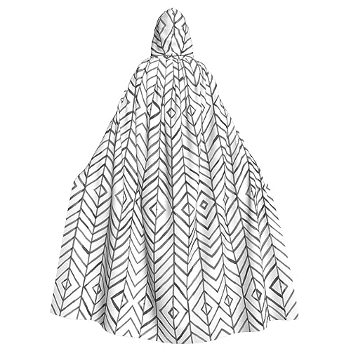 WNCLKF Schwarz-weiße Streifen Druck Erwachsene Karneval Kapuzenumhang Halloween Umhang Cosplay Goth Cape Fiesta Party Dekoration WNCLKF Schwarz-weiße Streifen Druck Erwachsene Karneval Kapuzenumhang Halloween Umhang Cosplay Goth Cape Fiesta Party Dekoration von WNCLKF