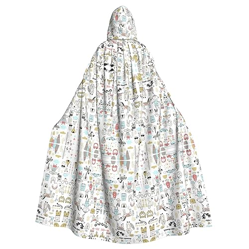WNCLKF Tier, Kaninchen, Fuchs, Dee, Druck, Erwachsene, Karneval, Kapuzenumhang, Halloween, Umhang, Cosplay, Gothic, Fiesta, Party-Dekoration WNCLKF Tier, Kaninchen, Fuchs, Dee, Druck, Erwachsene, Karneval, Kapuzenumhang, Halloween, Umhang, Cosplay, Gothic, Fiesta, Party-Dekoration von WNCLKF