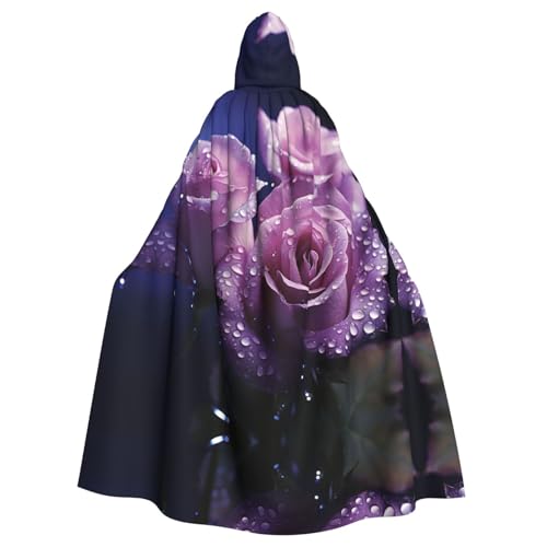 WNCLKF Umhang mit violettem Rosen-Aufdruck, für Erwachsene, Karneval, Halloween, Cosplay, Gothic, Fiesta, Party-Dekoration WNCLKF Umhang mit violettem Rosen-Aufdruck, für Erwachsene, Karneval, Halloween, Cosplay, Gothic, Fiesta, Party-Dekoration von WNCLKF