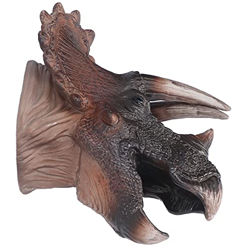 Dinosaurier Kopf Handpuppen, Triceratops Puppengummi Ungiftig Langlebig für für Lehrer zum Geschichtenerzählen für Puppenspiele von WNSC