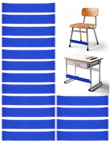 WNSIRVY 16 Stück Stuhlzappelbänder für Kinder mit ADHS - Sensorische ADHS Hilfsmittel zur Förderung der Konzentration & Reduzierung von Unruhe bei ADHS, Autismus - Für Schule & Zuhause (Blau) von WNSIRVY