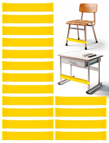 WNSIRVY 16 Stück Stuhlzappelbänder für Kinder mit ADHS - Sensorische ADHS Hilfsmittel zur Förderung der Konzentration & Reduzierung von Unruhe bei ADHS, Autismus - Für Schule & Zuhause (Gelb) von WNSIRVY