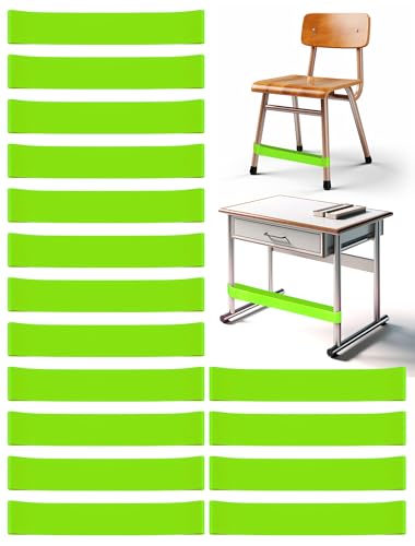 WNSIRVY 16 Stück Stuhlzappelbänder für Kinder mit ADHS - Sensorische ADHS Hilfsmittel zur Förderung der Konzentration & Reduzierung von Unruhe bei ADHS, Autismus - Für Schule & Zuhause (Grün) von WNSIRVY