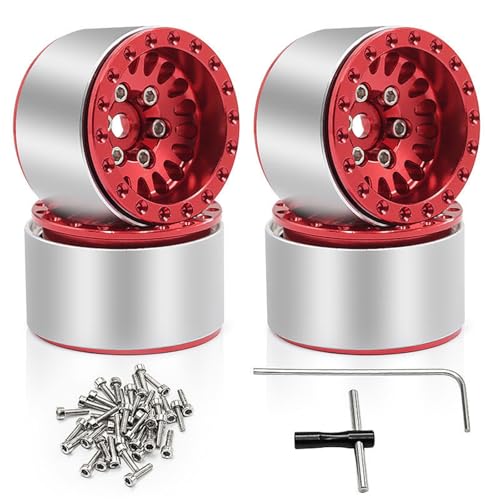 WNXGNHO 4pcs 1 0 Zoll Beadlock Für 1/18 Fernbedienungscrawler Scx24 Und TRX4M Fernbedienungsteile von WNXGNHO