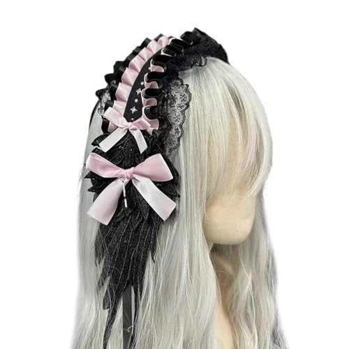 WNXGNHO Bowknot Haarband Bowknot Stirnband Geeignet Für Komfort Und Haltbarkeit Perfekt Für Eleganzen Für Ensembles Gothic Hair Ornament Für Partys von WNXGNHO