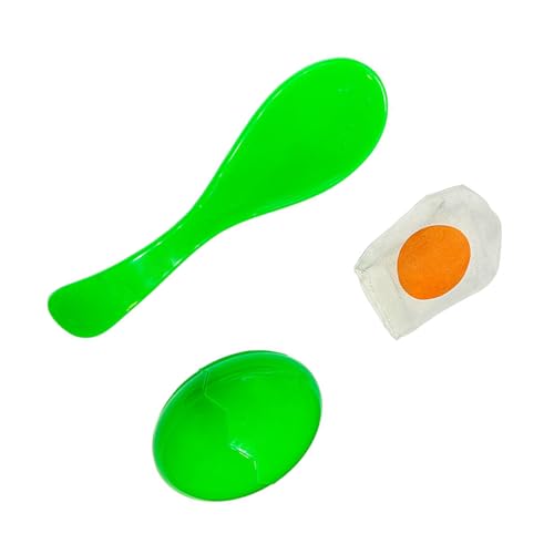 WNXGNHO Kids Osterspielset Für Motorische Fähigkeiten Mit Plastik Eierlöffeln Die Rennen Tragen von WNXGNHO