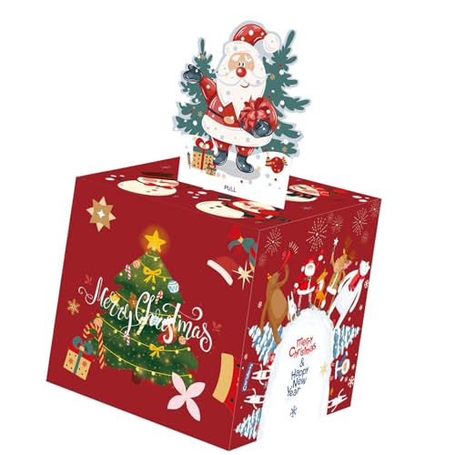 WNXGNHO Mehrzweck Weihnachtsgeld Überraschungsschachtel Mit Auszugskarten Tragbares Accessoire Für Urlaubserlebnis Ornament von WNXGNHO