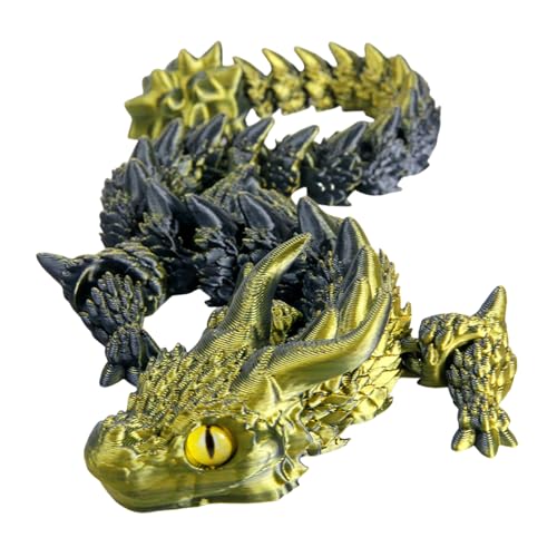 WNXGNHO Metallic Dragon Zappets Spielzeug Flexible Stressabbau Figur Für Kinder Und Erwachsene Tragbares Artikuliertes Design von WNXGNHO