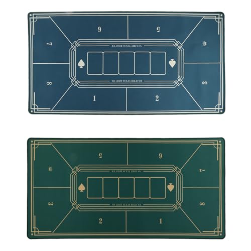 WNXGNHO Professionelle Pokermatte 101 6 X 50 8 cm Tragbar Gummi Wasserdicht Pokertischabdeckung 6-Spieler Layout Für Tisch Pokerspiel von WNXGNHO