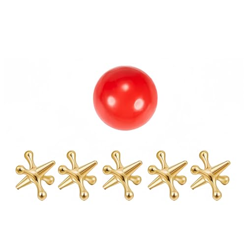 WNXGNHO Set Von Jacks Game Set Für Erwachsene Und Studenten Mit Metallbuchsen Und Elastischen Bouncyg Bällen Für Handaugenkoordination von WNXGNHO