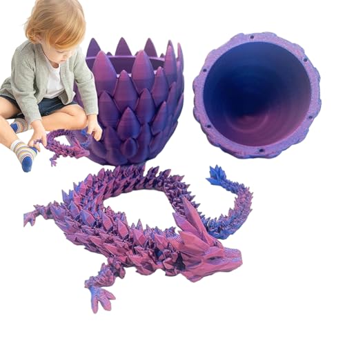 3D-gedrucktes Drachen-Fidget-Spielzeug, flexibler Kristalldrache, Heimdekoration, Büro-Spielzeug, kühle Gadgets für Erwachsene und Erwachsene, 3D-gedrucktes flexibles Spielzeug von WOBBLO