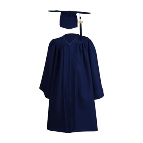 WOBBLO Abschlussmütze und Kleid für, Abschlusskleid für - Mattes Abschluss-Set für | Akademisches Kleid für Schuluniformen für 2024 von WOBBLO