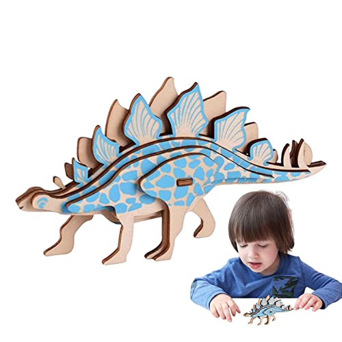 WOBBLO Dinosaurier-Puzzle | 3D-Dinosaurier-Puzzles für | Lernpuzzle für Tiere, Modellspielzeug zum Zusammenbauen für Erwachsene und Erwachsene von WOBBLO