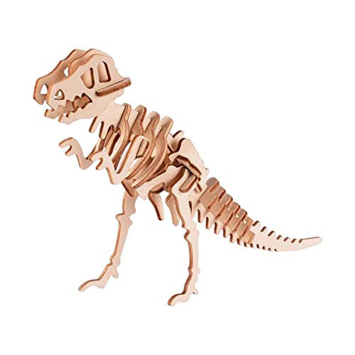 WOBBLO Dinosaurier-Puzzle aus Holz | 3D-Dinosaurier-Tierpuzzle aus Holz | Lernpuzzle für Tiere, Modellspielzeug zum Zusammenbauen für Erwachsene und Erwachsene von WOBBLO