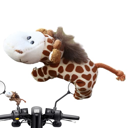 WOBBLO Motorradpuppe, niedliche Helme, Giraffe, Schaf, Löwe, Fahrrad, Dekoration – Spielzeug für das Armaturenbrett, Dekoration für das Armaturenbrett von Motorrädern für Kleinkinder von WOBBLO
