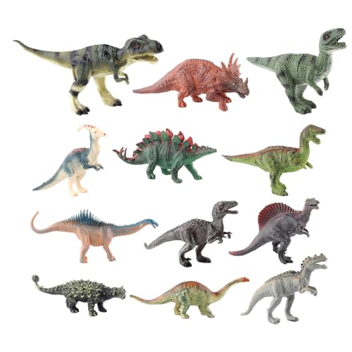 WOBBLO Riesiges Dinosaurier-Spielzeug, 12-teilig, Dinosaurier-Spielzeug, Riesen-Dinosaurier-Figuren, Lernspiel-Set für die Dekoration von Geburtstagstorten von WOBBLO