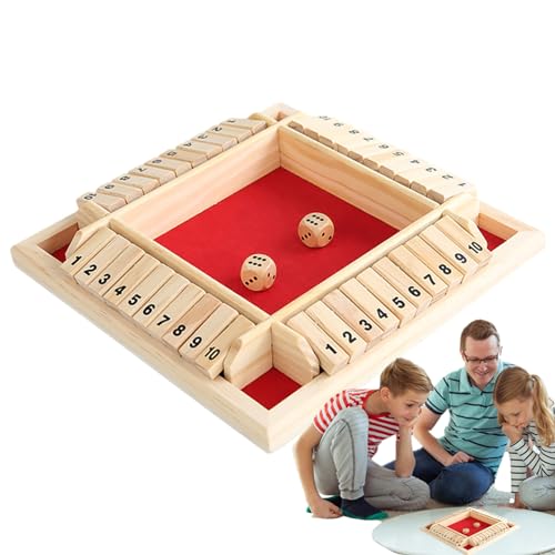 WOBBLO Schließen Sie die Box – Schließen Sie die Holzbox | Strategiespiel für Erwachsene, Familie, Klassenzimmer, Haus, Party oder Kneipe, Barspiele, Tischspiele, 2 bis 4 Spieler von WOBBLO