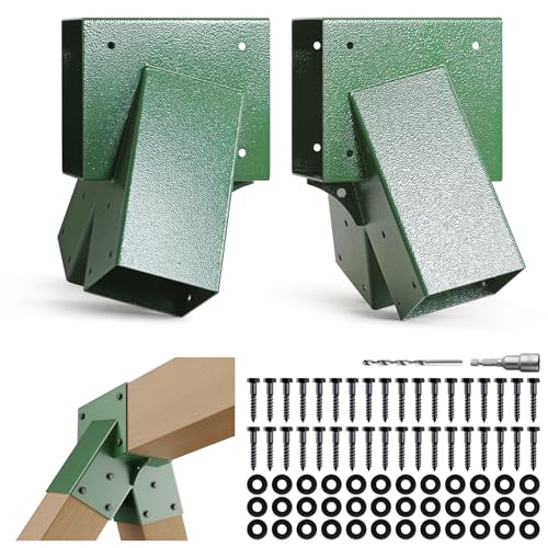 WOCEPU 201 Edelstahl-Schaukel-Set, Halterung, A-Rahmen, 2 Halterungen mit allem Montagezubehör (grün) von WOCEPU