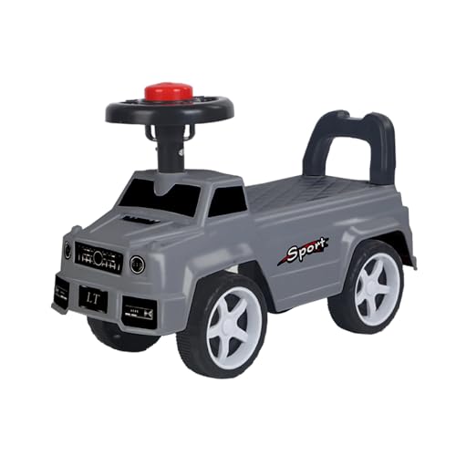 Auto mit Pedalen, Lernfahrzeug zu Fuß für Kinder, Schiebeauto, Rollwagen, Fußauto, Kleinkinder, 48 x 22 x 34 cm, 12-36 Monate (Grau) von WODFARR