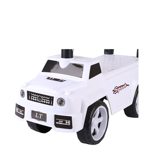 Auto mit Pedalen, Lernfahrzeug zu Fuß für Kinder, Schiebeauto, Rollwagen, Fußauto, Kleinkinder, 48 x 22 x 34 cm, 12-36 Monate (weiß) von WODFARR