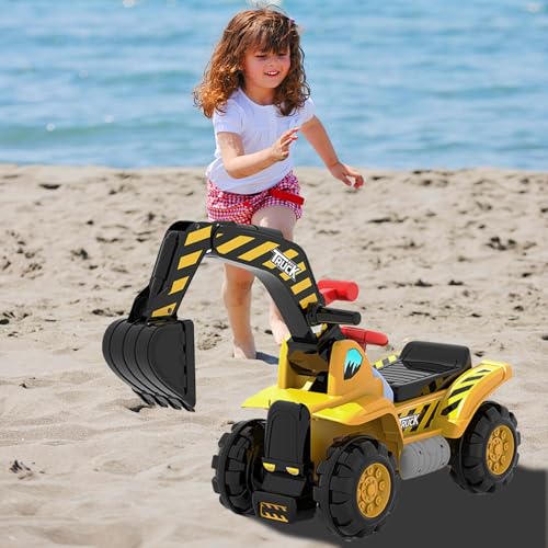 WODFARR Baggerspielzeug für Kinder, Bagger, Fahrzeug, Bulldozer für Kinder, Sicherheit für Haus, Strand, Garten, 89 x 32 x 45 cm WODFARR Baggerspielzeug für Kinder, Bagger, Fahrzeug, Bulldozer für Kinder, Sicherheit für Haus, Strand, Garten, 89 x 32 x 45 cm von WODFARR