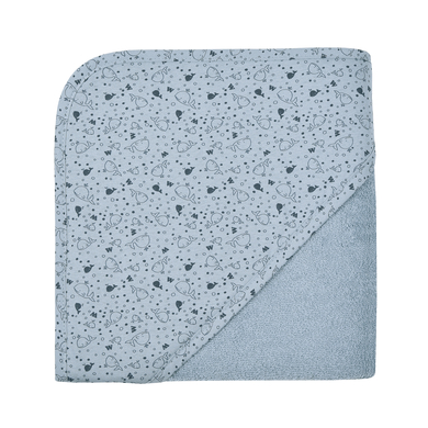 WÖRNER SÜDFROTTIER Kapuzenbadetuch Wal stahlblau 80 x 80 cm von WÖRNER SÜDFROTTIER