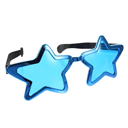 WOFASHPURET 1 Paar Pentagramm-brille Stern Gläser Geformt Party Star -sonnenbrille Cosplay-star-brille Requisiten Für Kreative Brillenfotografie Brille Anziehen Blue Stk WOFASHPURET 1 Paar Pentagramm-brille Stern Gläser Geformt Party Star -sonnenbrille Cosplay-star-brille Requisiten Für Kreative Brillenfotografie Brille Anziehen Blue Stk von WOFASHPURET