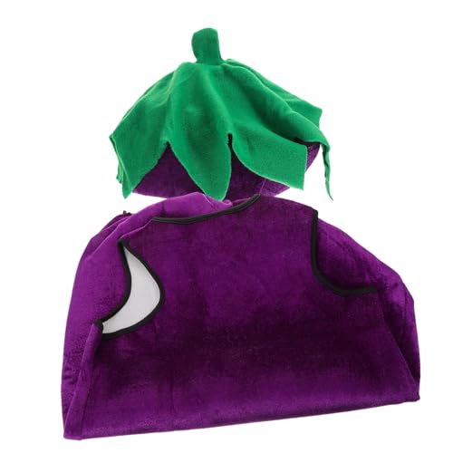 WOFASHPURET 1 Satz Auberginenkleidung Für Halloweenkostüm Kostüme Kostüm Aufblasen Tomatenkostüm Cosplay Huhn Kostüm Für Erwachsene Hühnerkostüm Aufblasbares Kostüm Stoff Violett von WOFASHPURET