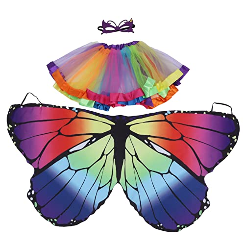 WOFASHPURET 1 Satz Ballett -Tutu -Anzug Mädchenkleid zarte Kleidung Mädchenkostüm Flügelkostüm Partykostüm Cosplay-Kleidung für schöner Rock Polyester von WOFASHPURET