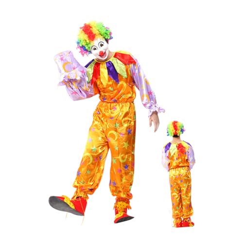 WOFASHPURET 1 Satz Clown-Anzug Kostüm für Cosplay Clownkostüm zeigen Karneval Halloween lustiges Kostüm Kleidung für Bühnenshows Kleidungsstück für die Maskerade Baumwolle von WOFASHPURET