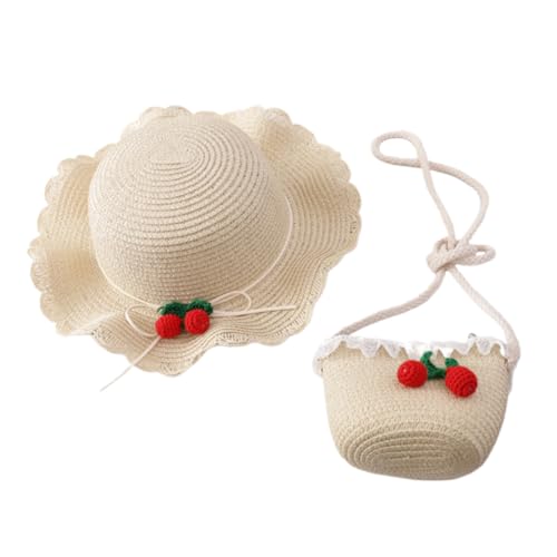 WOFASHPURET 1 Satz Cosplay-Anzug Umhängetasche Strandhut aus Stroh für Strohhut und Handtasche für Mädchen Hüte Cosplay-Huttasche Kinderstrohhut Beige WOFASHPURET 1 Satz Cosplay-Anzug Umhängetasche Strandhut aus Stroh für Strohhut und Handtasche für Mädchen Hüte Cosplay-Huttasche Kinderstrohhut Beige von WOFASHPURET
