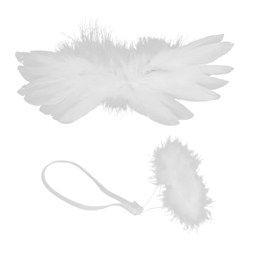 WOFASHPURET 1 Satz DIY Engelsflügel für Puppen Weiße Federn und Heiligenschein Kreative Bastel Accessoires für Fotografie Sicher und Kinderfreundlich für Kreative Projekte und Partys WOFASHPURET 1 Satz DIY Engelsflügel für Puppen Weiße Federn und Heiligenschein Kreative Bastel Accessoires für Fotografie Sicher und Kinderfreundlich für Kreative Projekte und Partys von WOFASHPURET