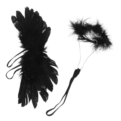 WOFASHPURET 1 Satz DIY Puppen Engelsflügel Schwarze Plüschfedern Kostüm Zubehör für Kreative Bastelprojekte und Fotoshootings Sicher für Rollenspiele und Kreative WOFASHPURET 1 Satz DIY Puppen Engelsflügel Schwarze Plüschfedern Kostüm Zubehör für Kreative Bastelprojekte und Fotoshootings Sicher für Rollenspiele und Kreative von WOFASHPURET