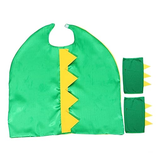 WOFASHPURET 1 Satz Dinosaurier-umhang-set Drachen-umhang Für Kleinkinder Drache-dinosaurier-umhang Dinosaurier Umhang Metallischer Umhang Für Drachenkostüm Green Stoff von WOFASHPURET