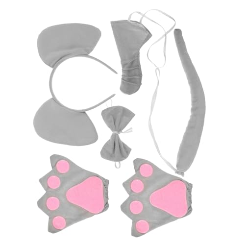 WOFASHPURET 1 Satz Elefant -kopfschmuck Set Stutzenhalter Cosplay- Haarband Mit Tierohren Cosplay Tierohr Stirnband Cosplay Elefantenkostüm Tierkostüm Schwanzprop Stoff WOFASHPURET 1 Satz Elefant -kopfschmuck Set Stutzenhalter Cosplay- Haarband Mit Tierohren Cosplay Tierohr Stirnband Cosplay Elefantenkostüm Tierkostüm Schwanzprop Stoff von WOFASHPURET