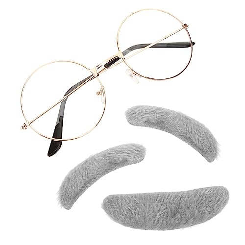 WOFASHPURET Richter Kostüm-zubehör-Set Für Erwachsene Realistische Augenbrauen Brille Für Alte Männer Kostümparty WOFASHPURET Richter Kostüm-zubehör-Set Für Erwachsene Realistische Augenbrauen Brille Für Alte Männer Kostümparty von WOFASHPURET