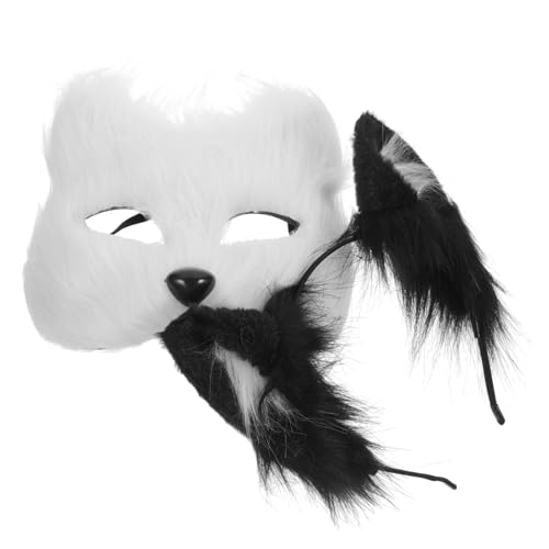 WOFASHPURET 1 Satz Fluffy Fox Maske mit Haarband für Halloween Teiliges Realistische Fuchsmaske und Haarband für Kostümpartys und Cosplay Veranstaltungen von WOFASHPURET