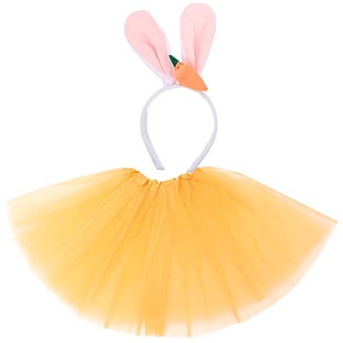 WOFASHPURET 1satz Hasenohren-haarreif Und Tüllrock Für Ostern Teiliges Kostümzubehör Für Erwachsene Accessoires Für Feiertagsfeiern Und Fotoshootings von WOFASHPURET